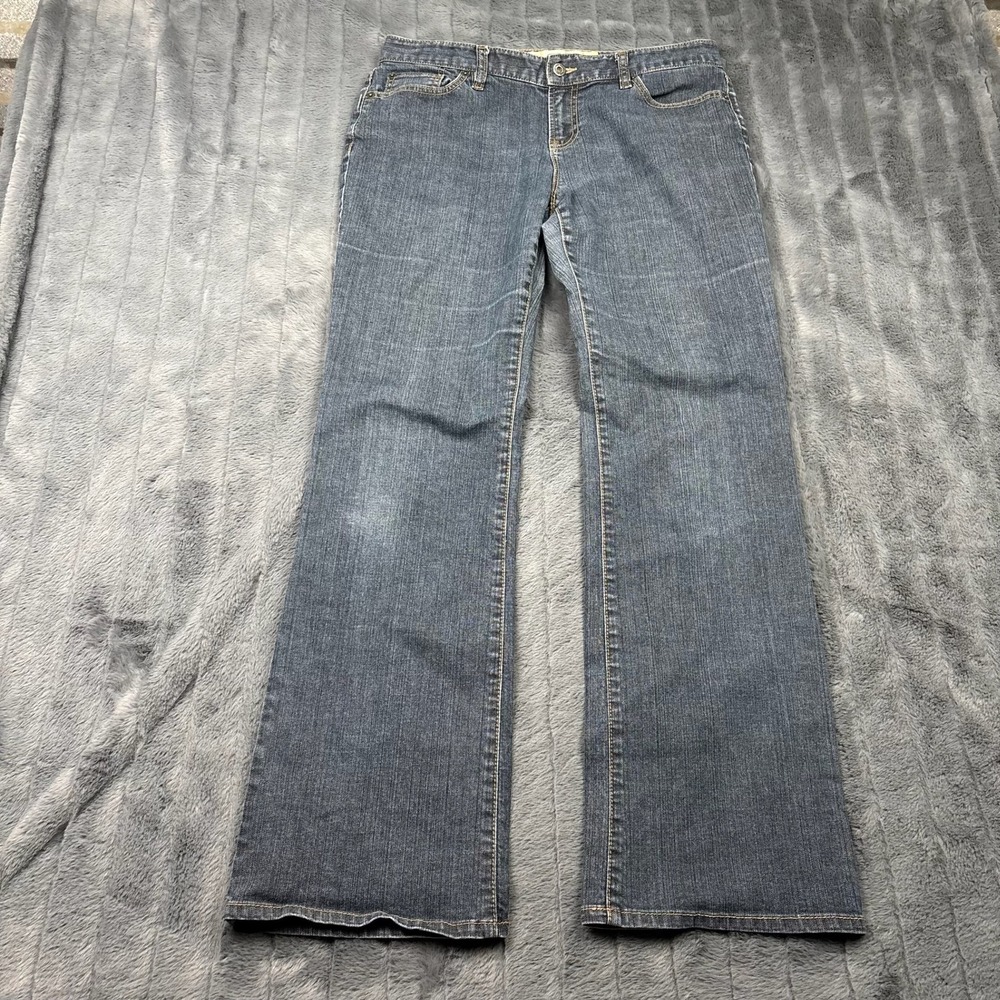 Ann Taylor LOFT Curvy Bootcut Jeans Womens 10 Blue Denim Medium Wash Stretch